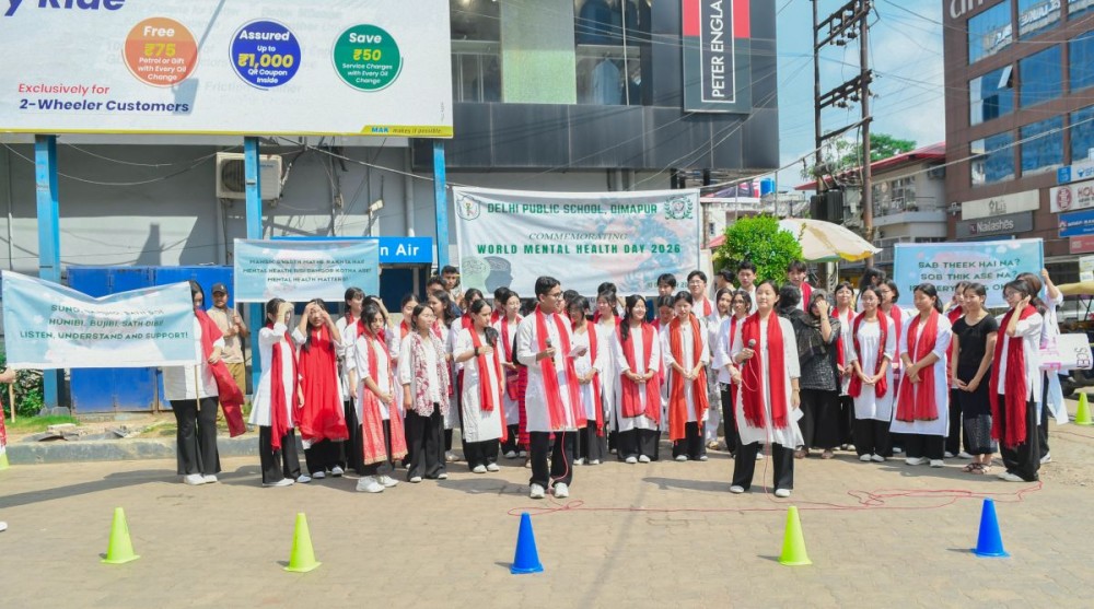 Class XI Psychology students of Delhi Public School Dimapur organised street play on the occasion of World Mental Health Day on October 10.